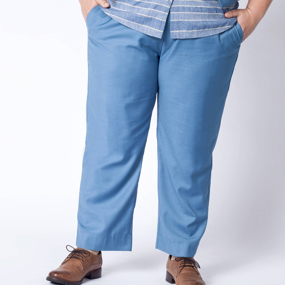 Empower Slate Crop Pant in Blue by Wildfang NWT
